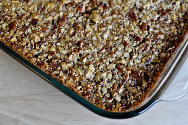 Bourbon Pecan Pie Brownies I howsweeteats.com Bourbon Pecan Pie Brownies I howsweeteats.com