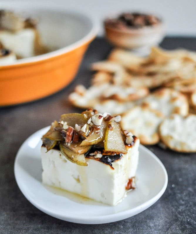Broiled Feta with Caramelized Cinnamon Pears I howsweeteats.com Broiled Feta with Caramelized Cinnamon Pears I howsweeteats.com