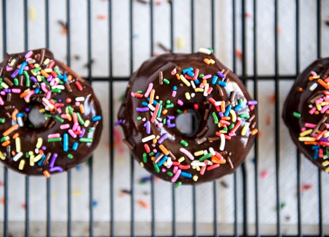 Chocolate Frosted Cake Donuts I howsweeteats.com Chocolate Frosted Cake Donuts I howsweeteats.com