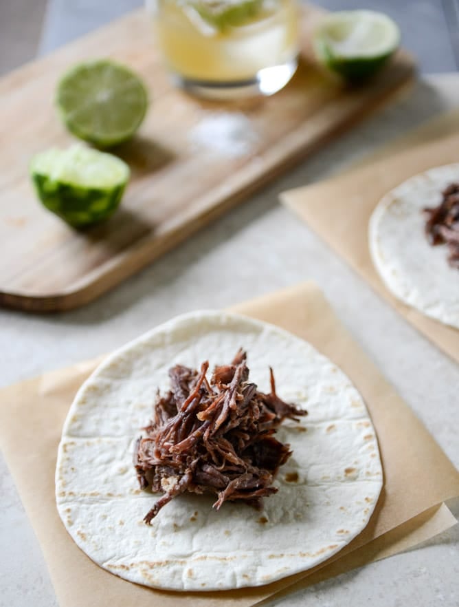 Crockpot Short Rib Tacos with Salted Lime Cabbage and Queso Fresco I howsweeteats.com Crockpot Short Rib Tacos with Salted Lime Cabbage and Queso Fresco I howsweeteats.com