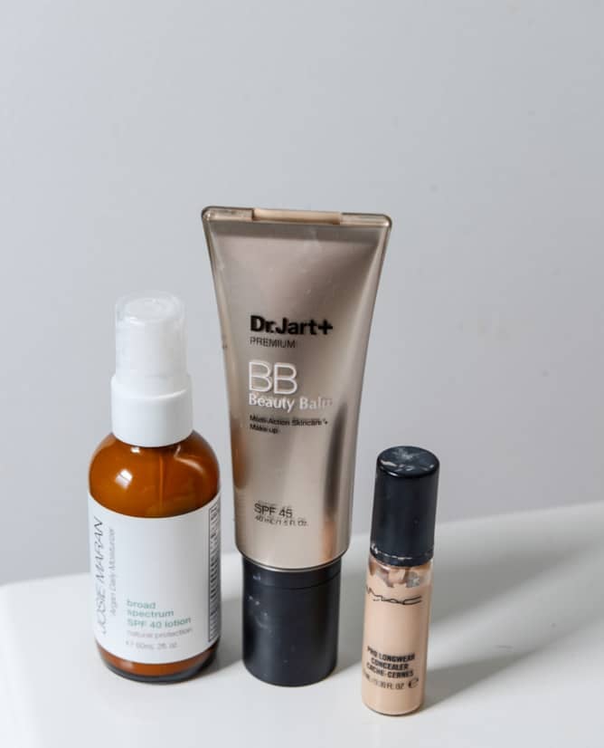 Josie Maran Daily Moisturizer, Dr Jart BB Cream, MAC Prolongwear Concealer I howsweeteats.com Josie Maran Daily Moisturizer, Dr Jart BB Cream, MAC Prolongwear Concealer I howsweeteats.com