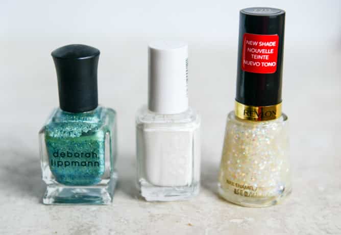 Deborah Lippman Mermaid's Dream, Essie Marshmallow, Revlon Heavenly I howsweeteats.com Deborah Lippman Mermaid's Dream, Essie Marshmallow, Revlon Heavenly I howsweeteats.com