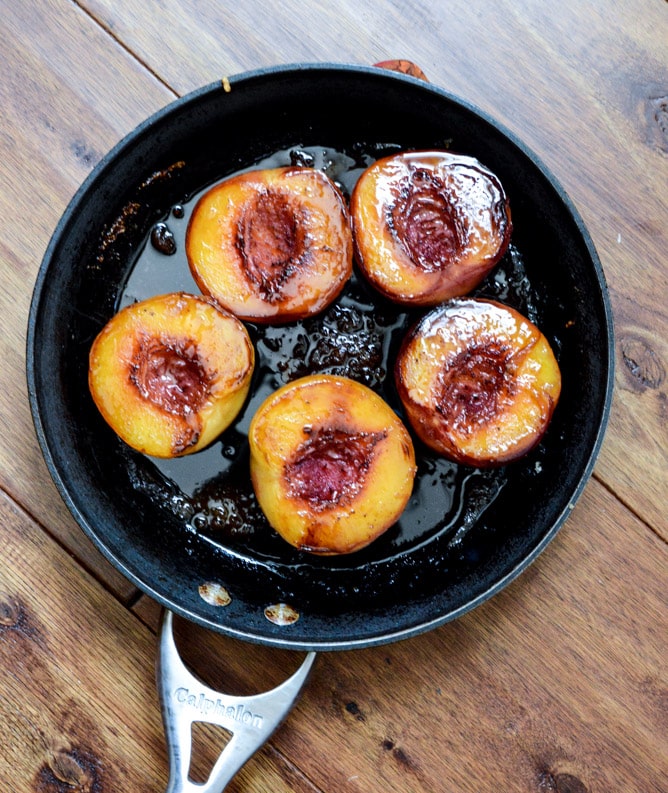 Caramelized Peaches + Cream with a Toasted Crumble I howsweeteats.com Caramelized Peaches + Cream with a Toasted Crumble I howsweeteats.com