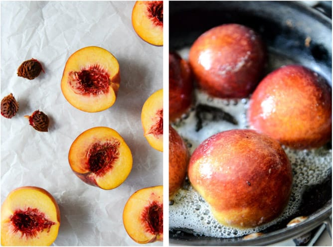 Caramelized Peaches + Cream with a Toasted Crumble I howsweeteats.com Caramelized Peaches + Cream with a Toasted Crumble I howsweeteats.com