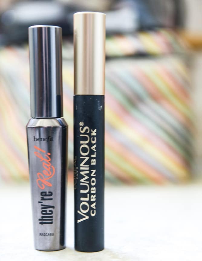 Loreal Voluminous Carbon Black and Benefit They're Real Mascara I howsweeteats.com Loreal Voluminous Carbon Black and Benefit They're Real Mascara I howsweeteats.com