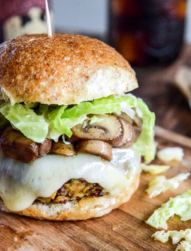 Crispy Autumn Veg Burgers with Apple Cider Slaw I howsweeteats.com Crispy Autumn Veg Burgers with Apple Cider Slaw I howsweeteats.com