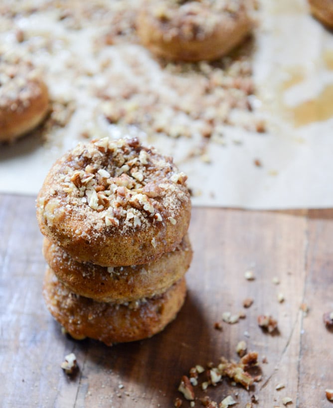 Sweet Potato Pecan Pie Doughnuts I howsweeteats.com Sweet Potato Pecan Pie Doughnuts I howsweeteats.com