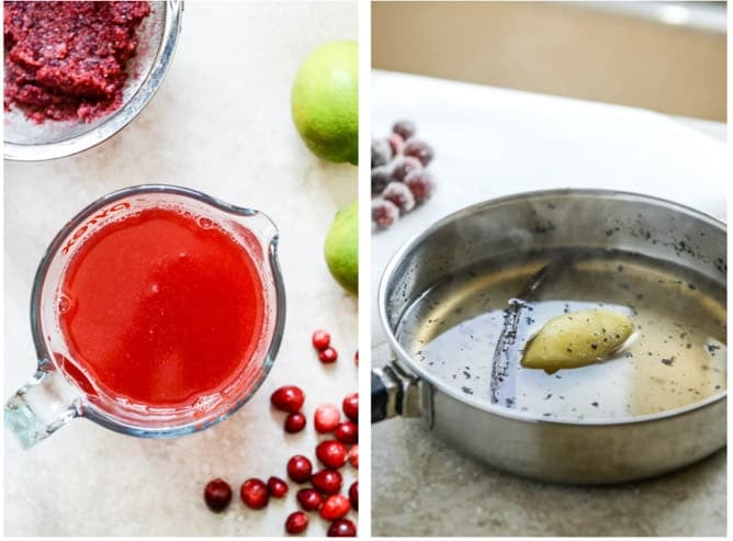 fresh cranberry ginger vanilla margaritas (with sugared cranberries!) I howsweeteats.com fresh cranberry ginger vanilla margaritas (with sugared cranberries!) I howsweeteats.com