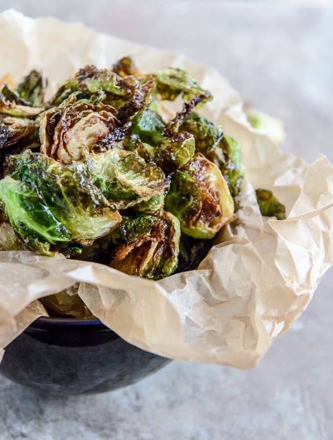 Fried Brussels Sprouts with Smoky Honey Aioli I howsweeteats.com Fried Brussels Sprouts with Smoky Honey Aioli I howsweeteats.com