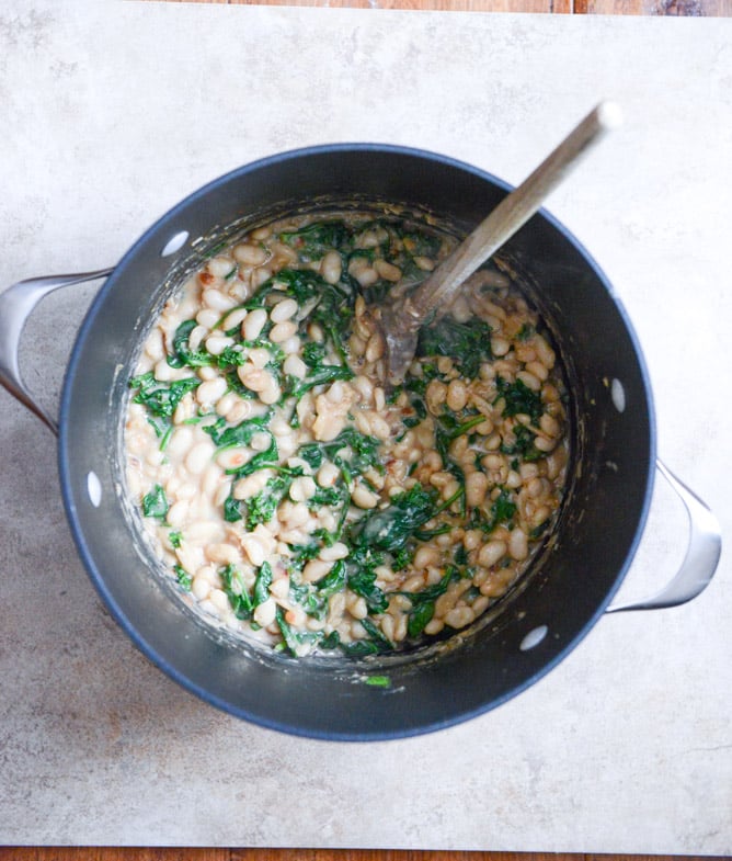 Spicy Greens and Creamy Parmesan Bean Stew I howsweeteats.com Spicy Greens and Creamy Parmesan Bean Stew I howsweeteats.com