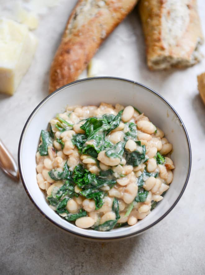 Spicy Greens and Creamy Parmesan Bean Stew I howsweeteats.com Spicy Greens and Creamy Parmesan Bean Stew I howsweeteats.com