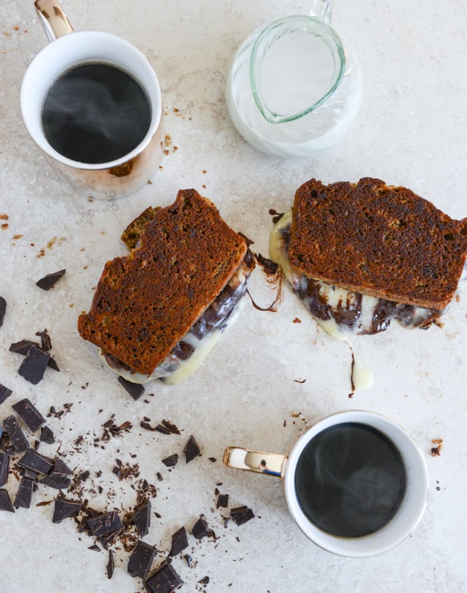 Banana Bread, Brie and Chocolate Grilled Cheese I howsweeteats.com Banana Bread, Brie and Chocolate Grilled Cheese I howsweeteats.com