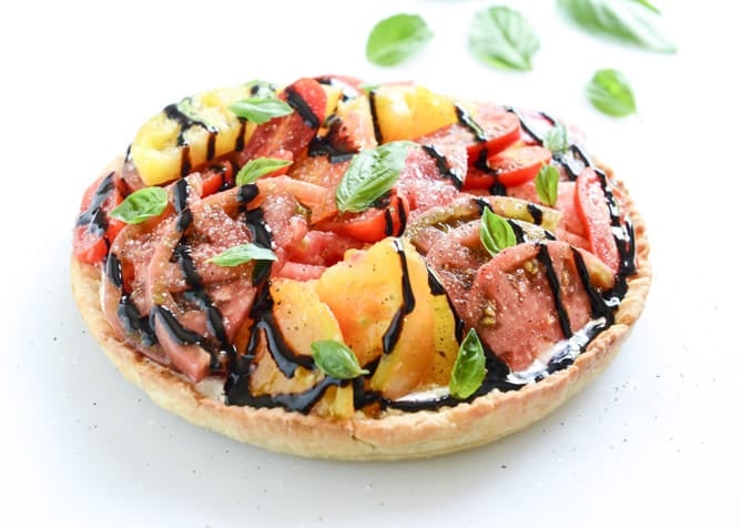 salt and pepper heirloom tart with whipped feta I howsweeteats.com