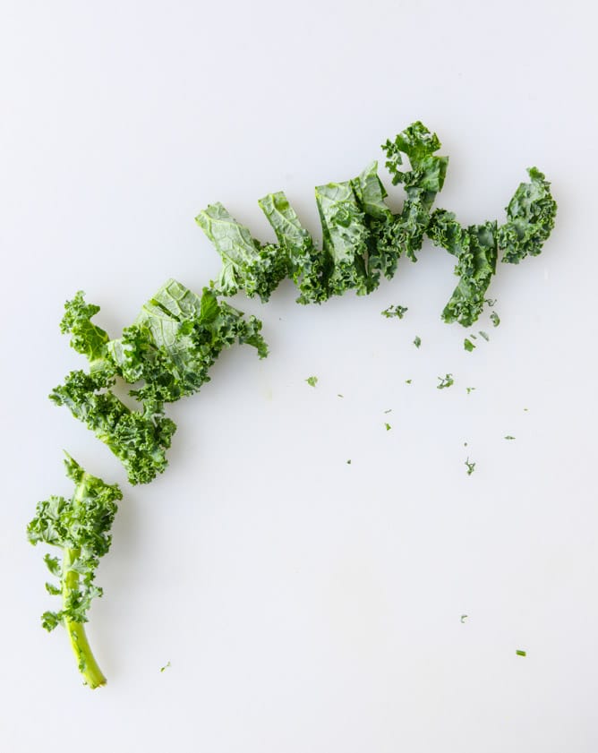 chili garlic kale salad... with fried chicken I howsweeteats.com