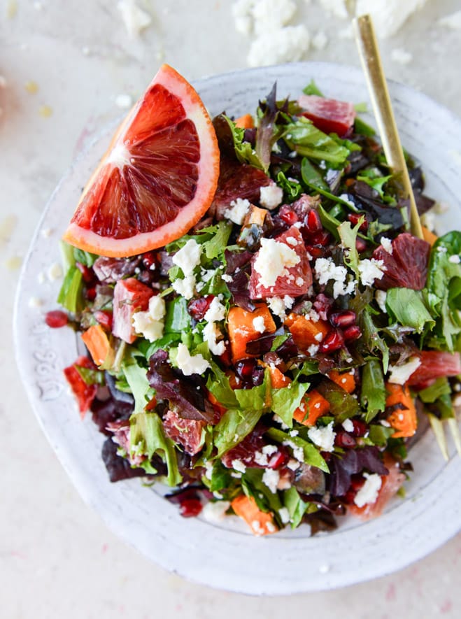 winter chopped salad I howsweeteats.com