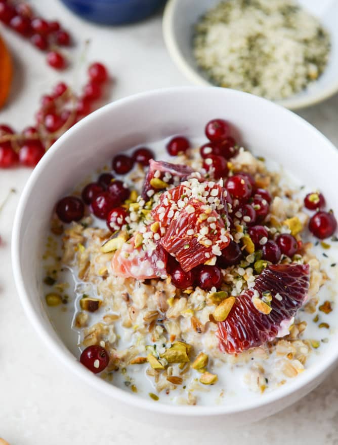 butter-toasted oat breakfast bowls I howsweeteats.com