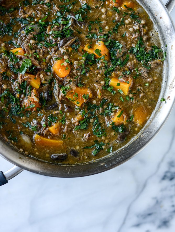 butternut beef stew with pearl couscous I howsweeteats.com