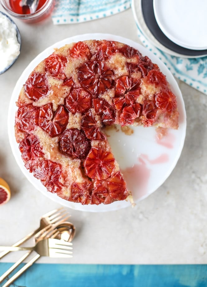 blood orange upside down cake I howsweeteats.com