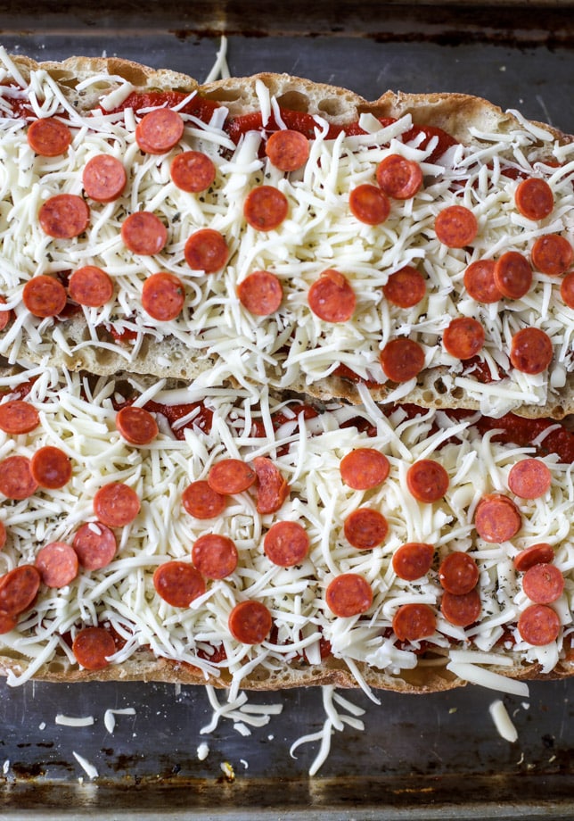 ciabatta bread pizza I howsweeteats.com