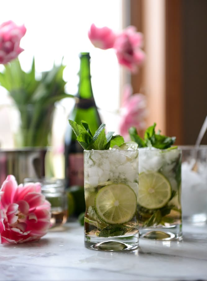 favorite spring cocktails I howsweeteats.com #spring #cocktails #drinks #strawberries #rose
