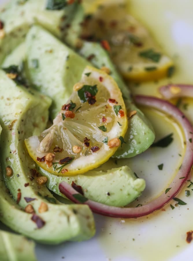 pickled shrimp avocado salad I howsweeteats.com #pickledshrimp #seafood #avocado #salad #kentuckyderby
