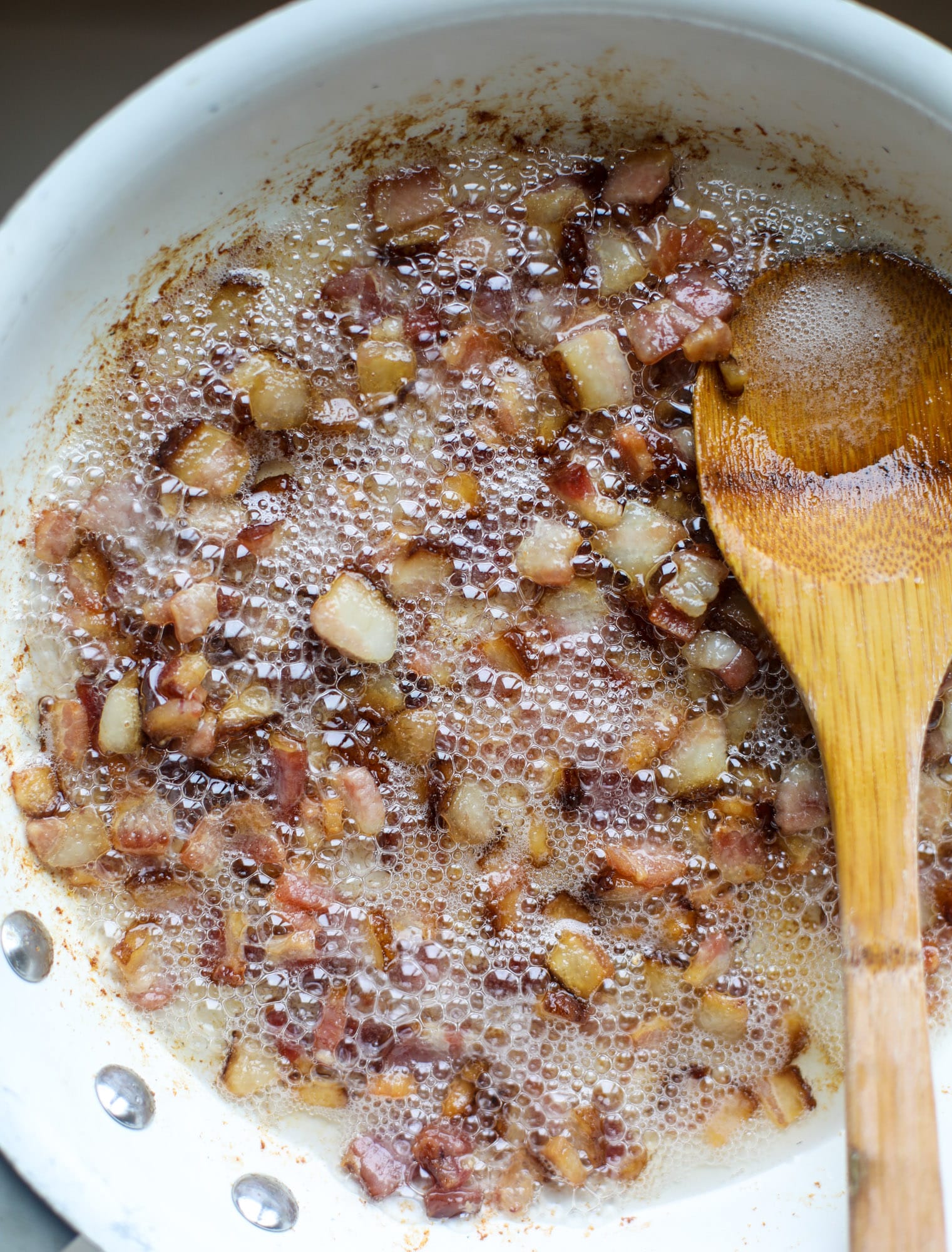 frying bacon