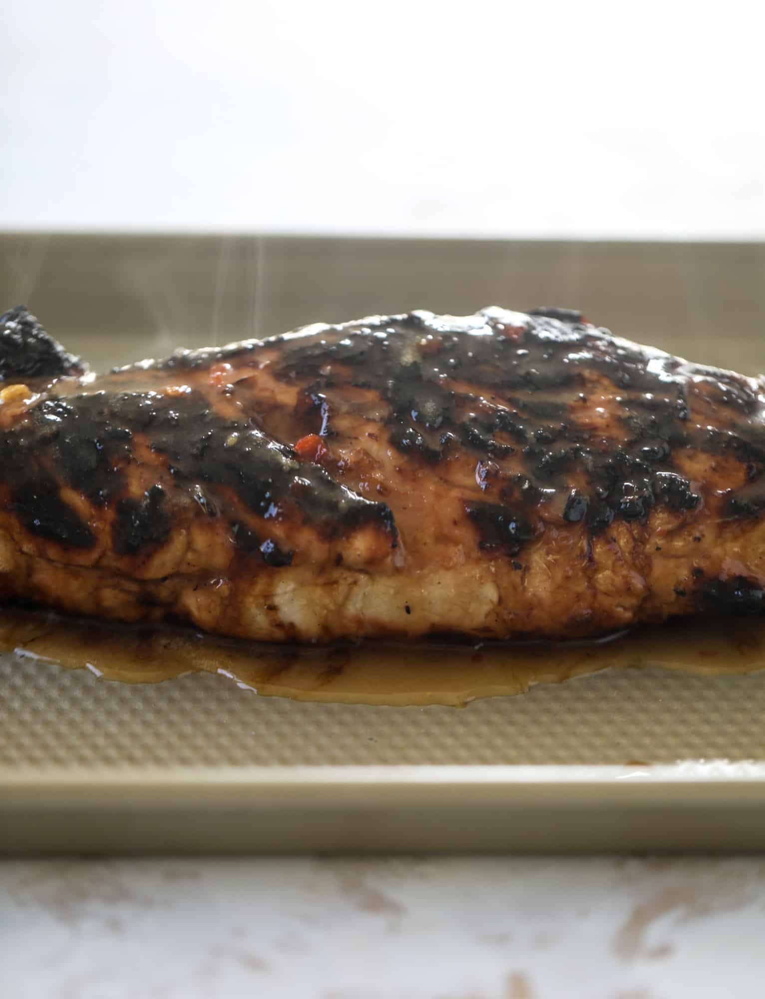 This grilled thai pork tenderloin is so easy, super flavorful, and the perfect weeknight meal when you serve it with a soda noodle salad. grilled pork tenderloin