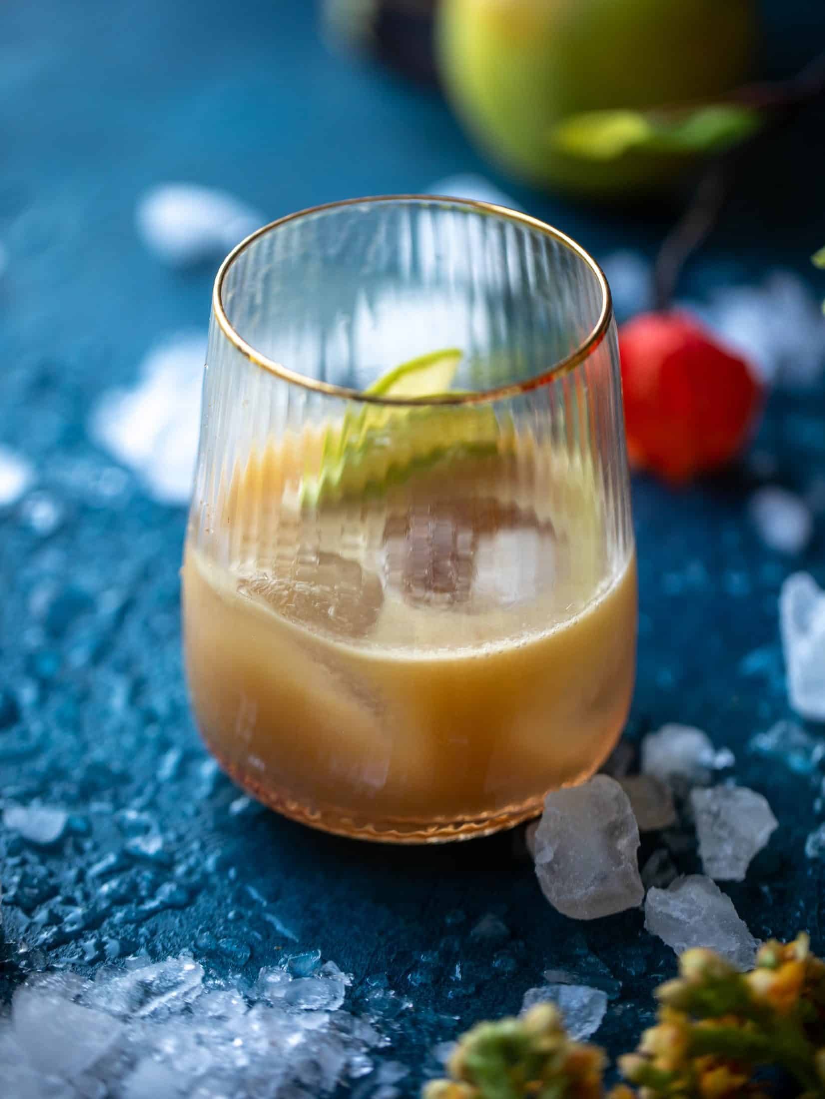 This caramel apple old fashioned will warm you up this fall! Bourbon, homemade cider caramel, apple cider and bitters make this super delish.