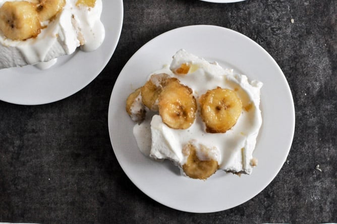 Banana Bread Tres Leches Cake I howsweeteats.com