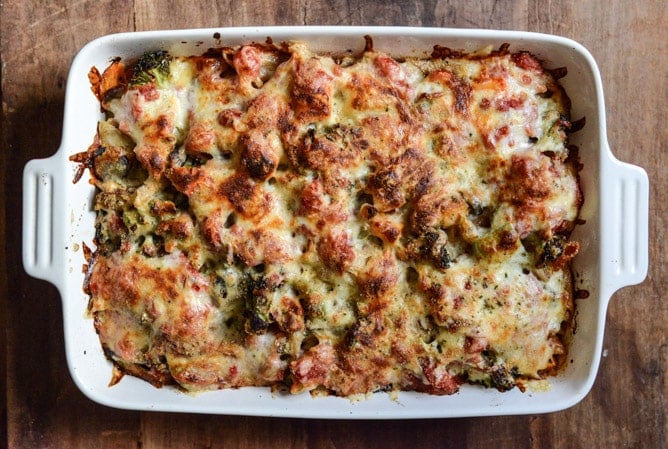 Honey Roasted Vegetable + Smoked Gouda Baked Penne I howsweeteats.com