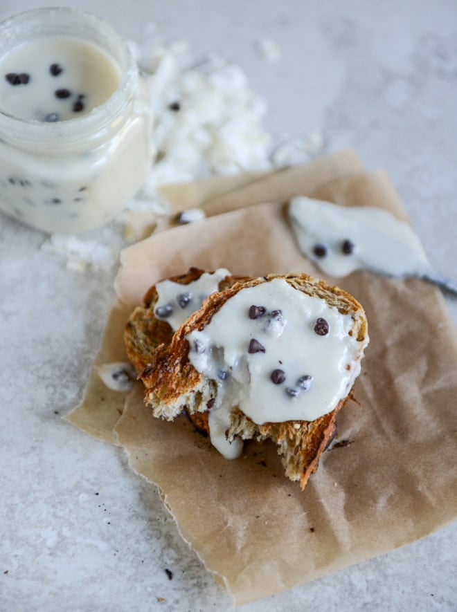 Homemade Chocolate Chip Coconut Butter I howsweeteats.com