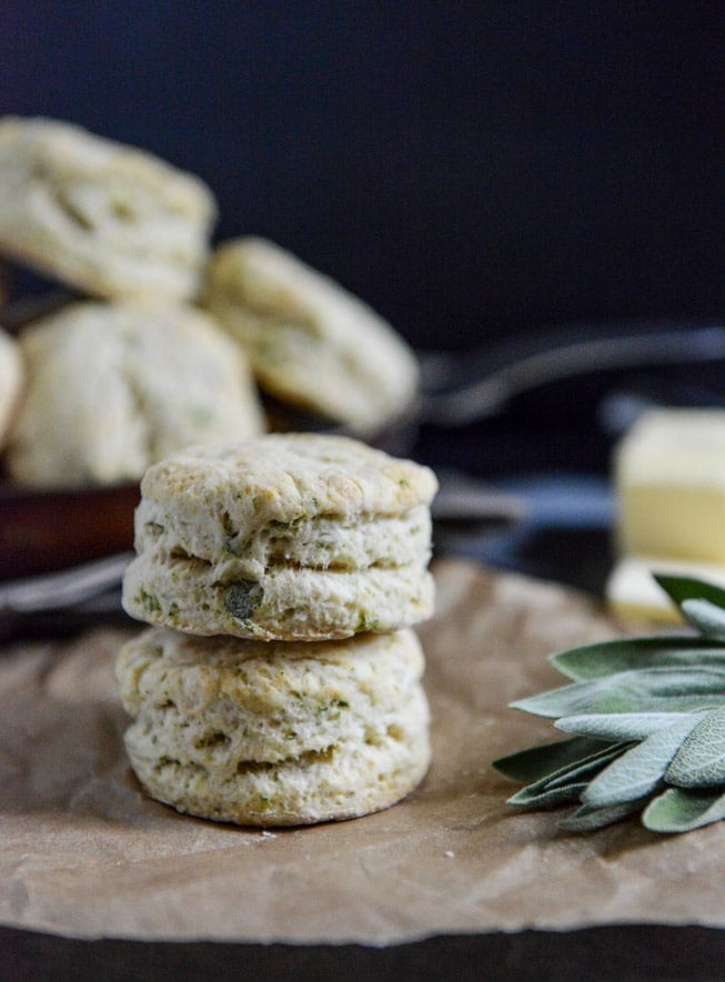 sage butter biscuits I howsweeteats.com