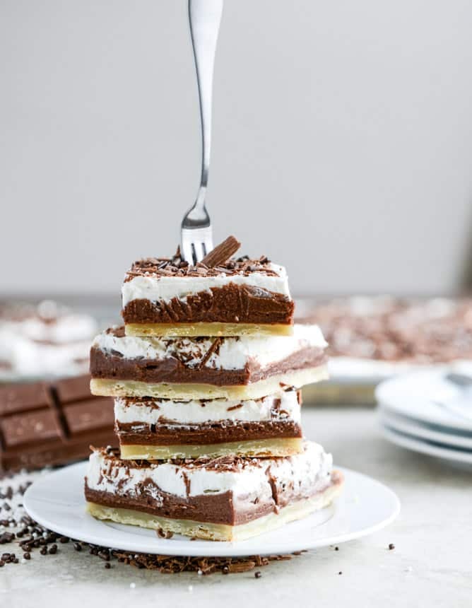 Chocolate Cream Slab Pie I howsweeteats.com