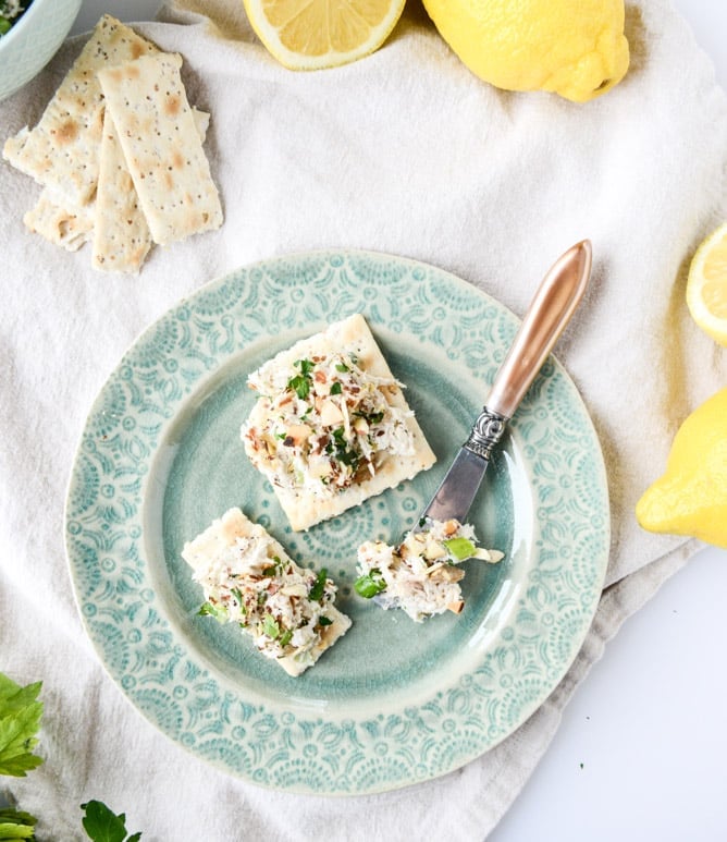 lemon almond roast chicken salad I howsweeteats.com