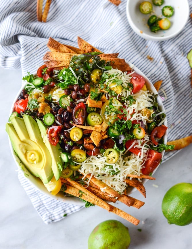 crunchy taco kale salad I howsweeteats.com