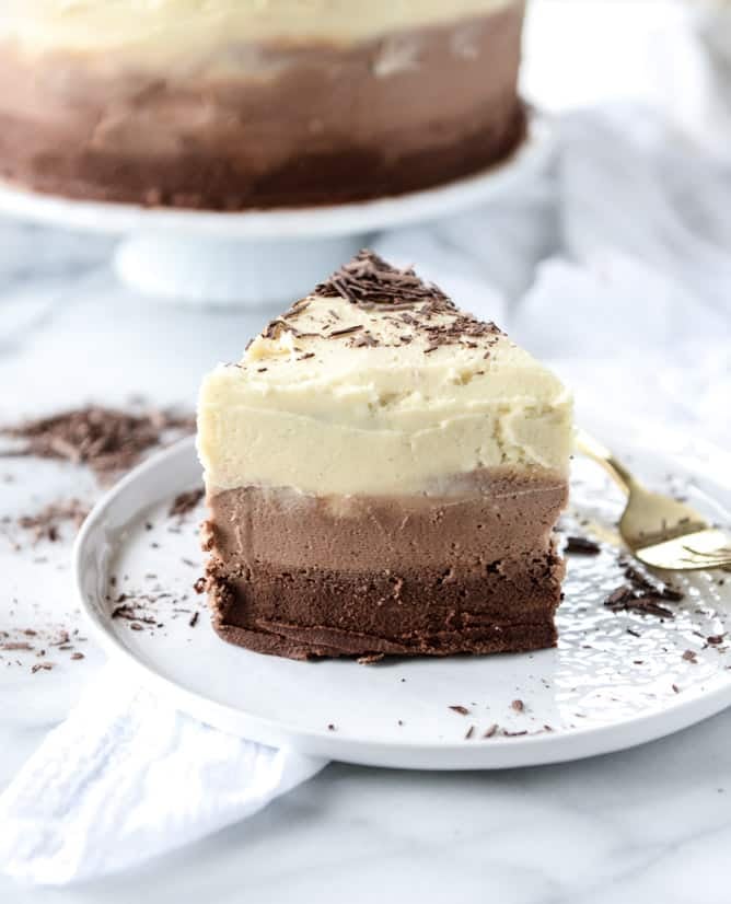 chocolate vanilla bean cake I howsweeteats.com