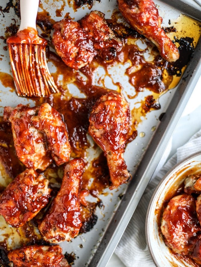 apple cider BBQ chicken I howsweeteats.com 
