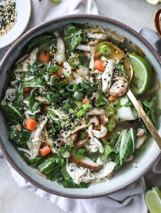 asian chicken soup I howsweeteats.com 
