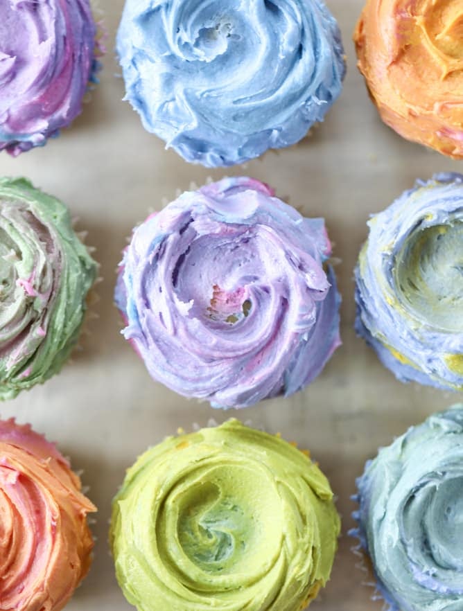 olive oil cupcakes with mascarpone buttercream I howsweeteats.com 