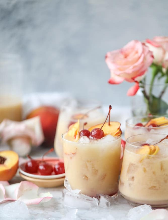 iced peach colada I howsweeteats.com