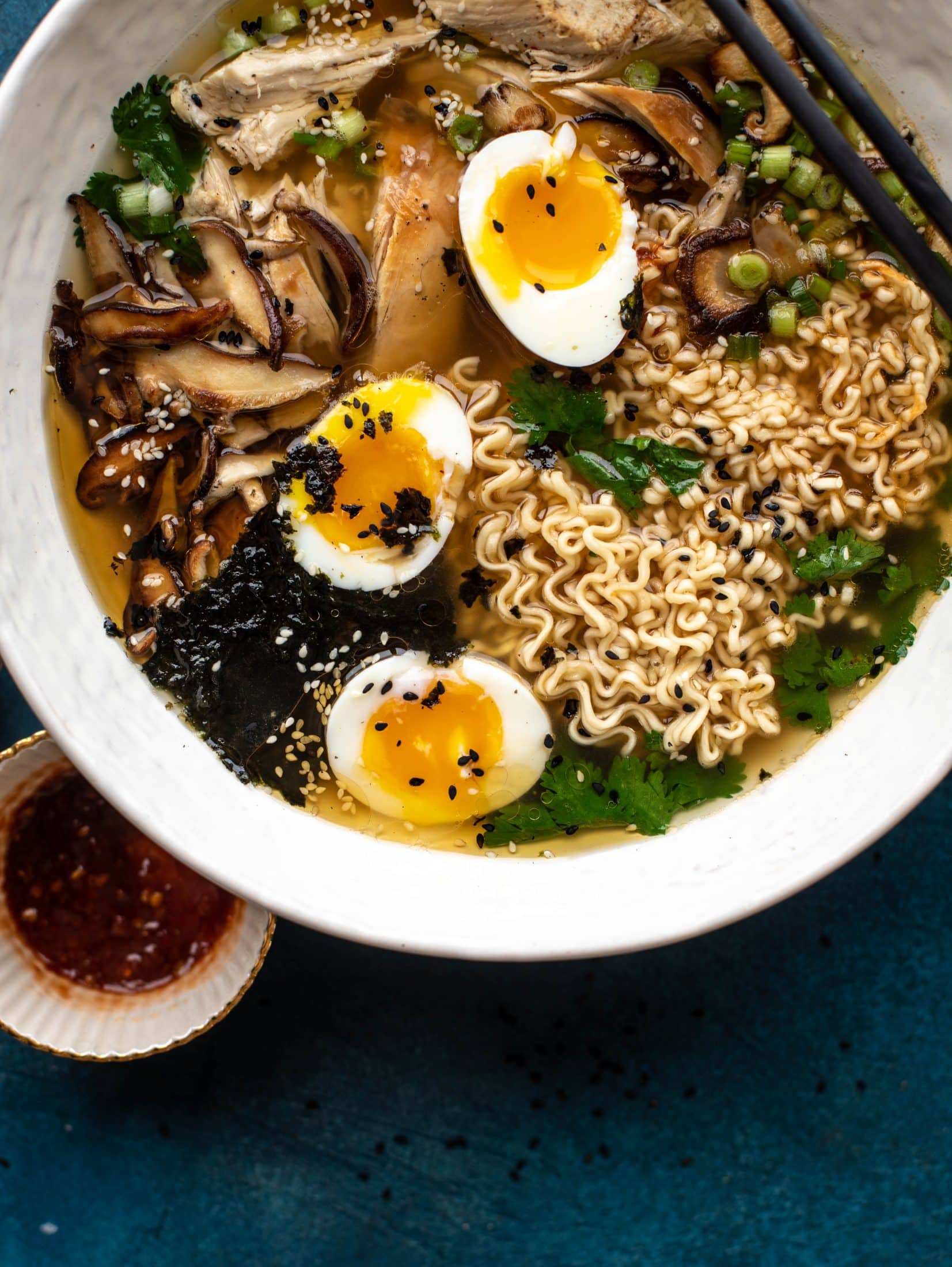 This roasted turkey ramen recipe is made with delish leftover Thanksgiving turkey, ramen noodles, a savory broth and soft boiled eggs!