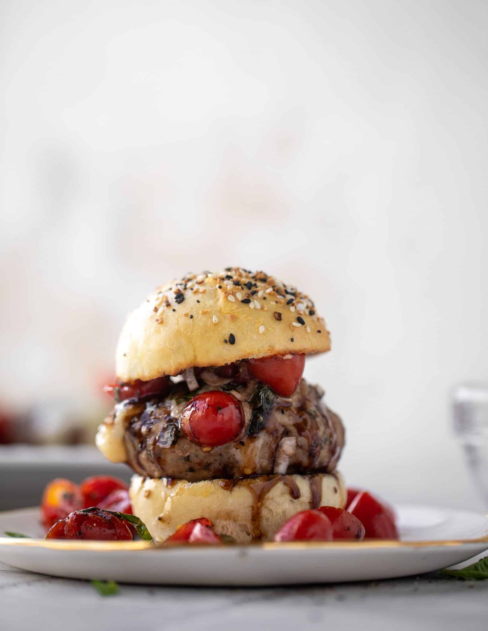 bruschetta chicken burgers