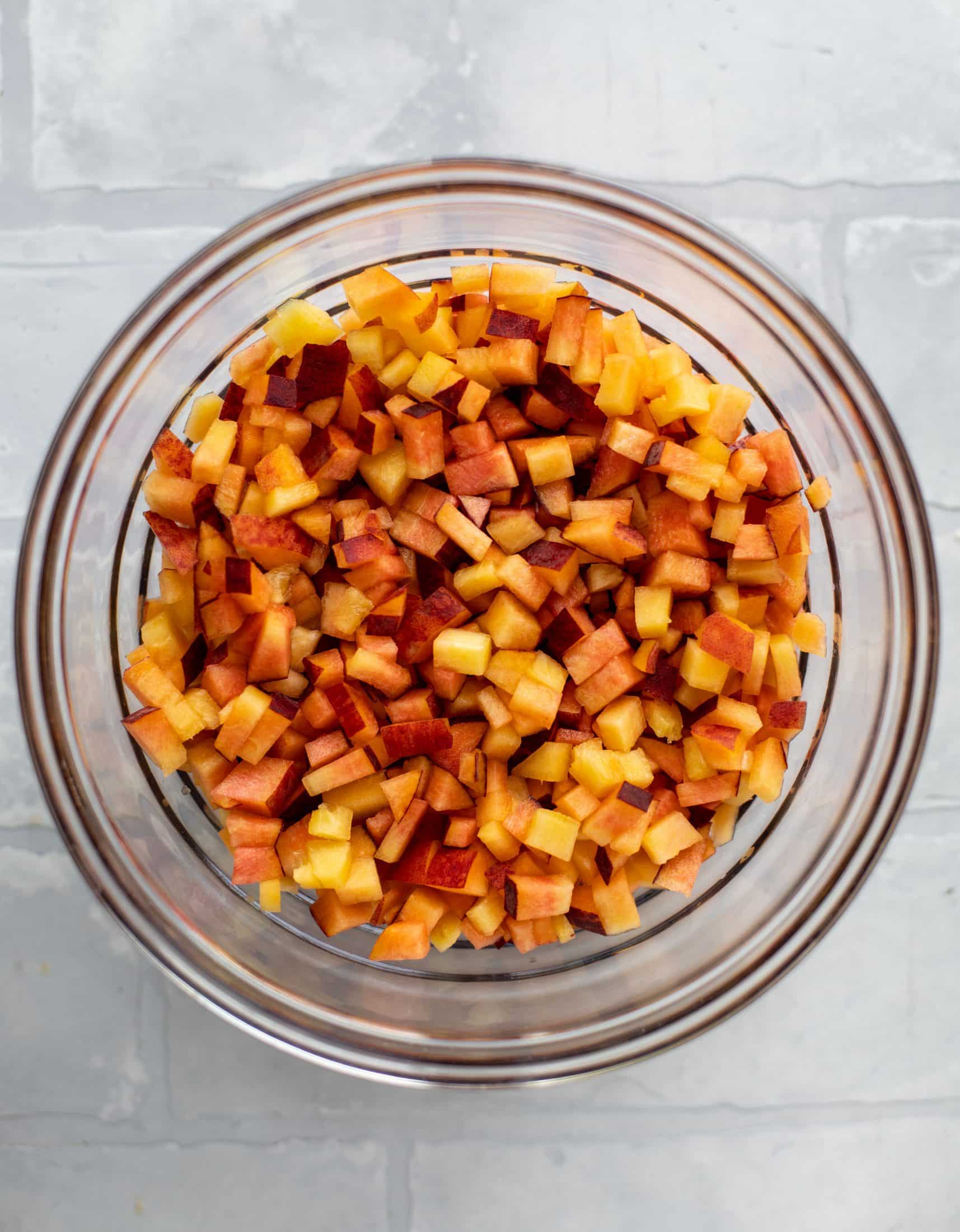 diced peaches