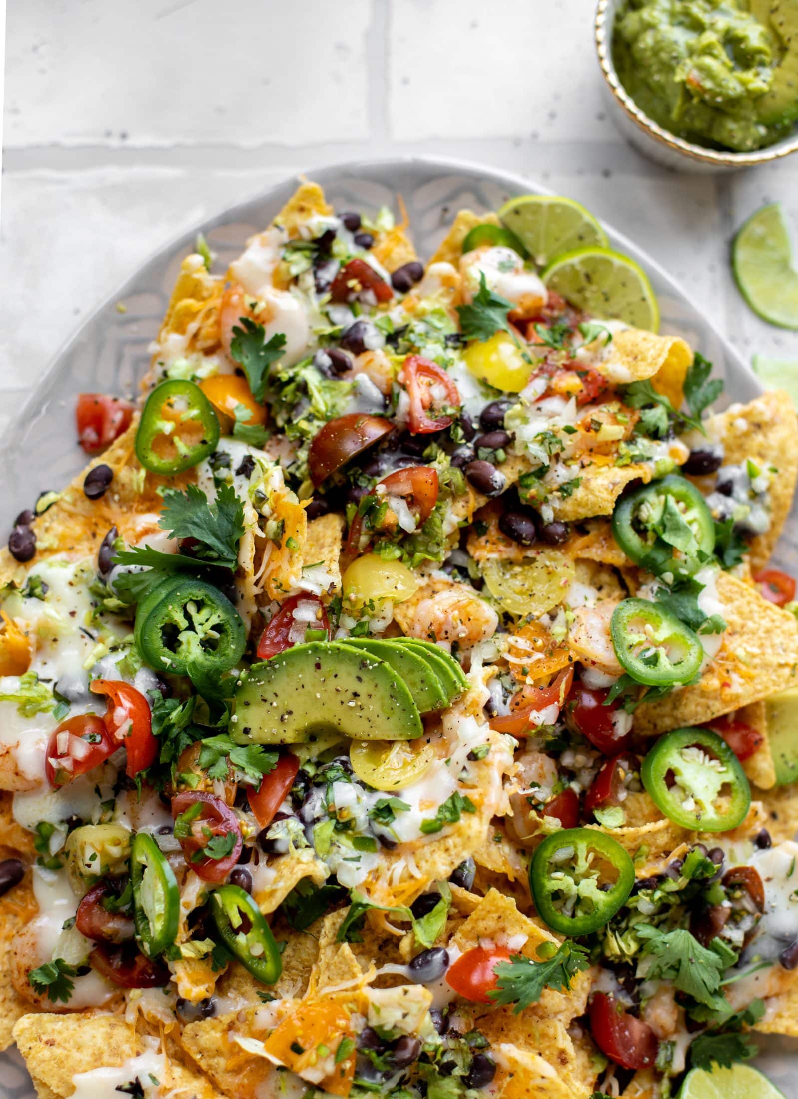 sheet pan shrimp nachos