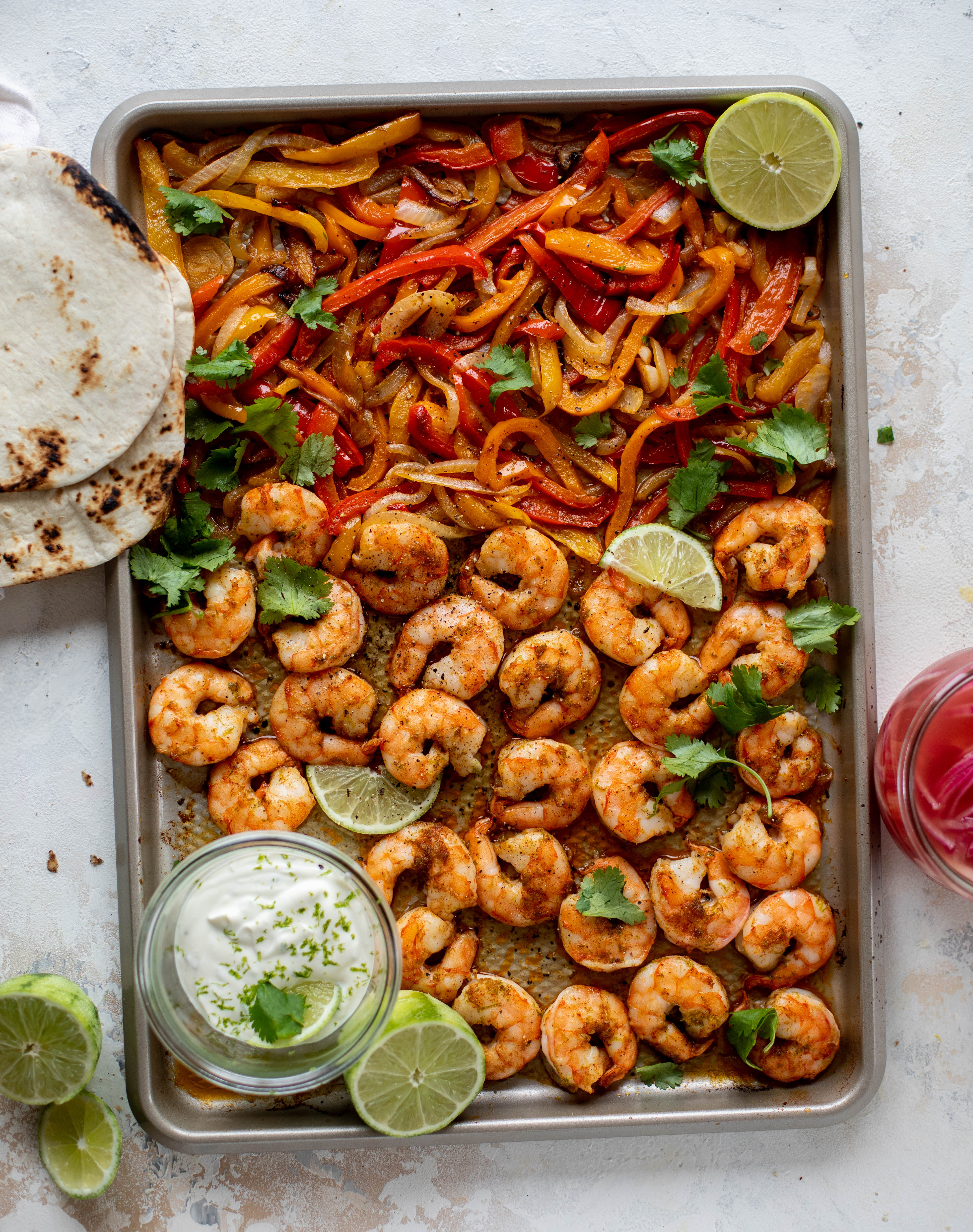 sheet pan shrimp fajitas and 33 back to school dinners