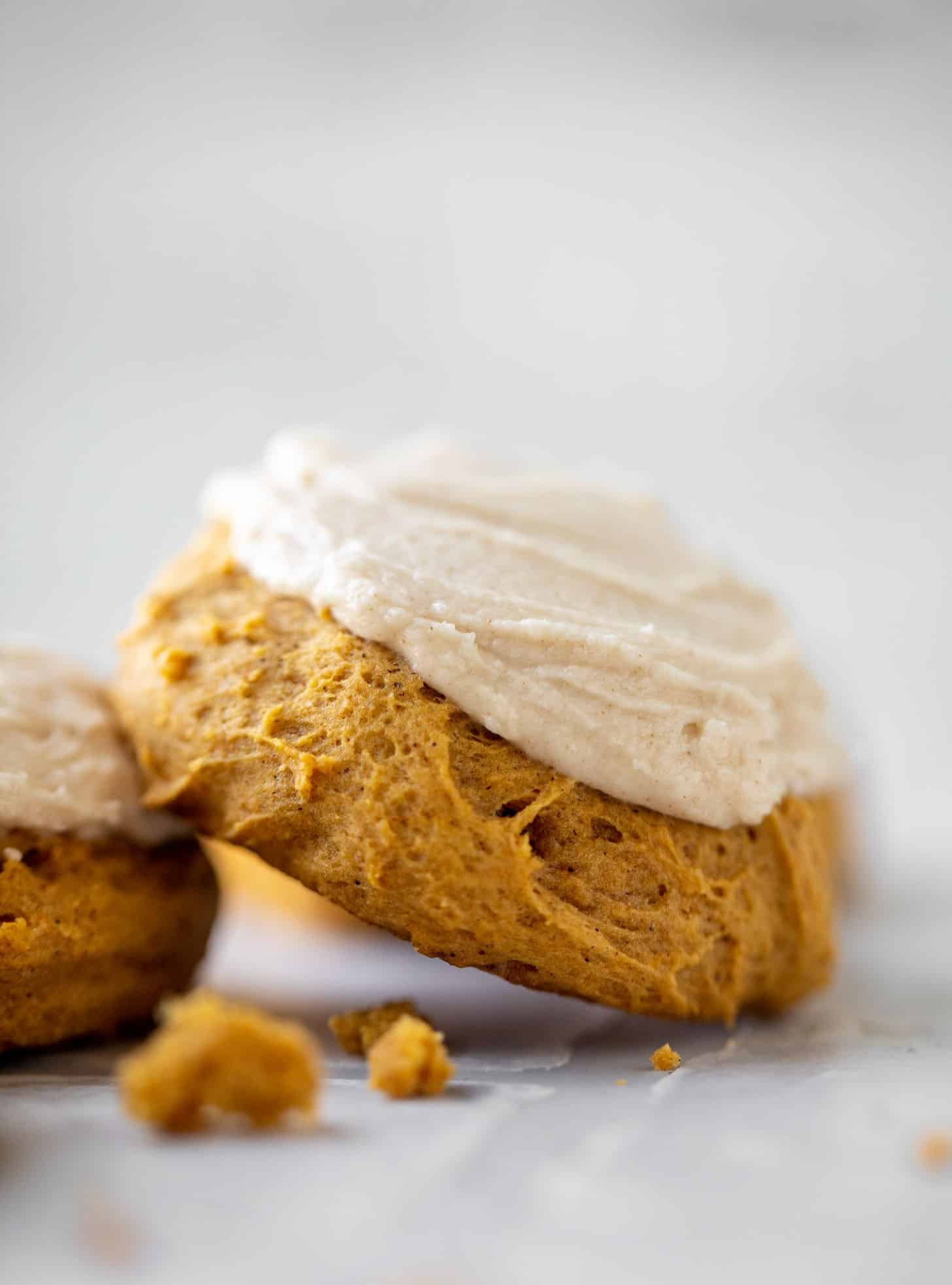brown butter iced pumpkin cookies