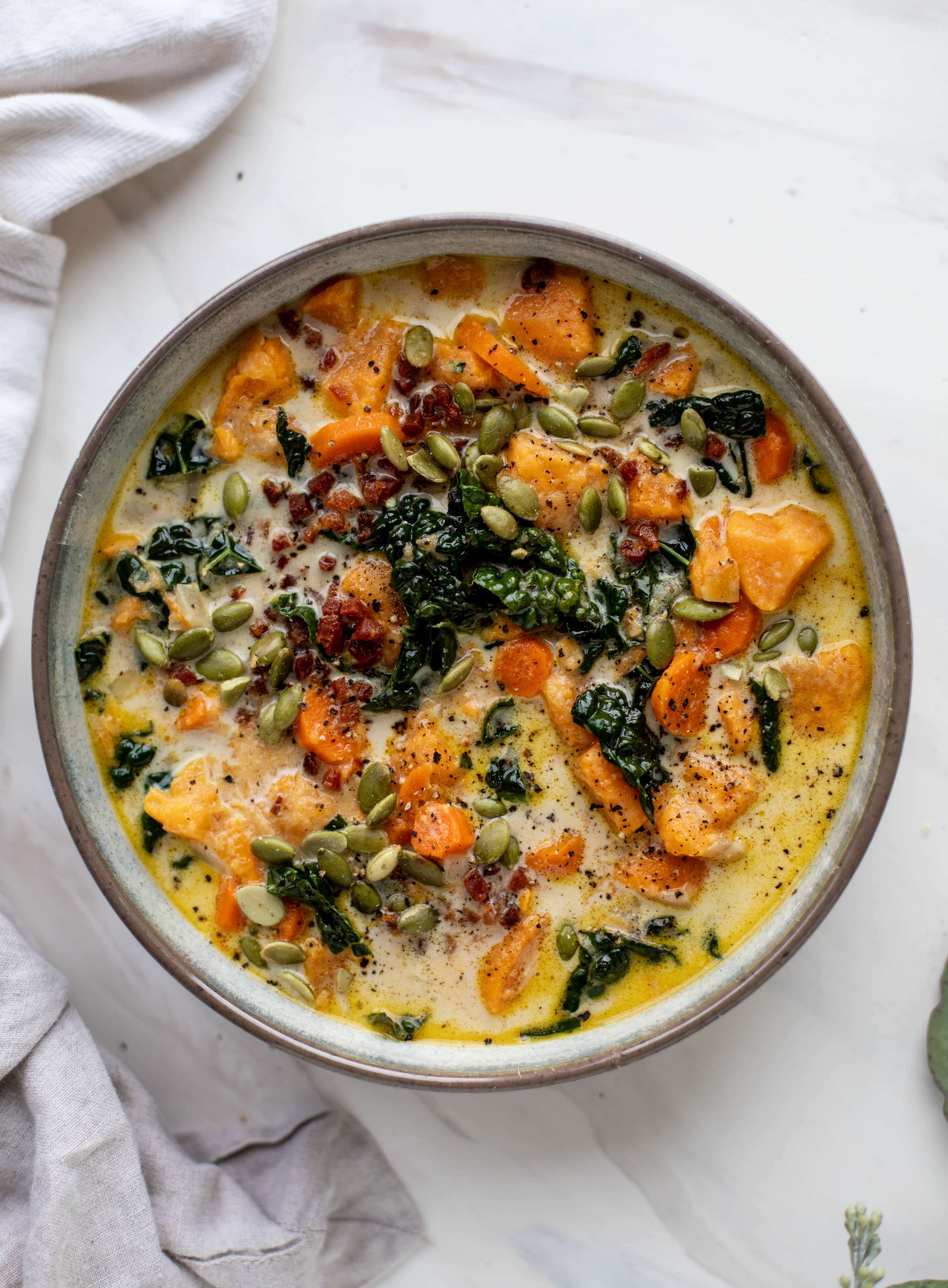 sweet potato chowder and 45 of the best fall dinner recipes