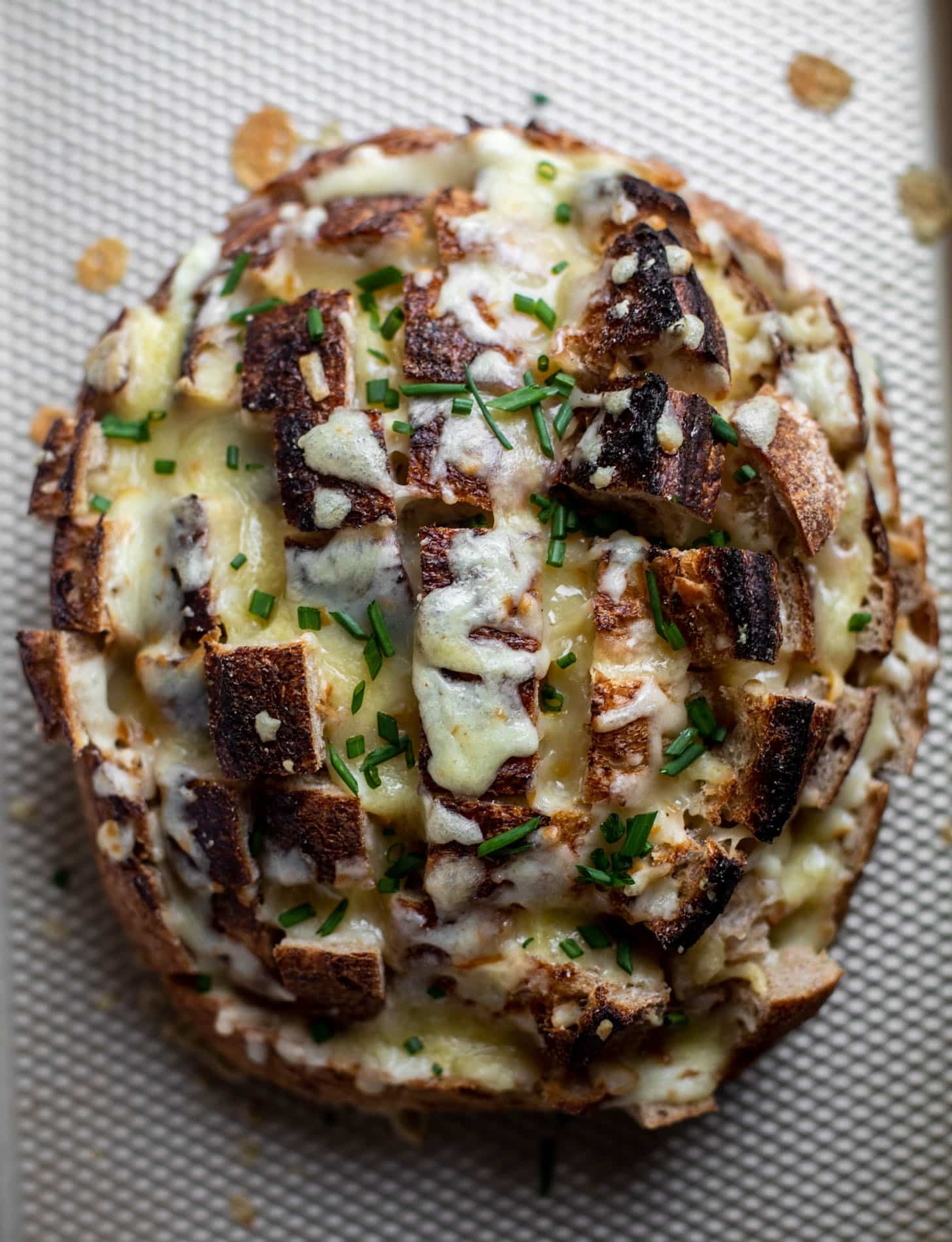 baked smoked cheddar pull apart bread
