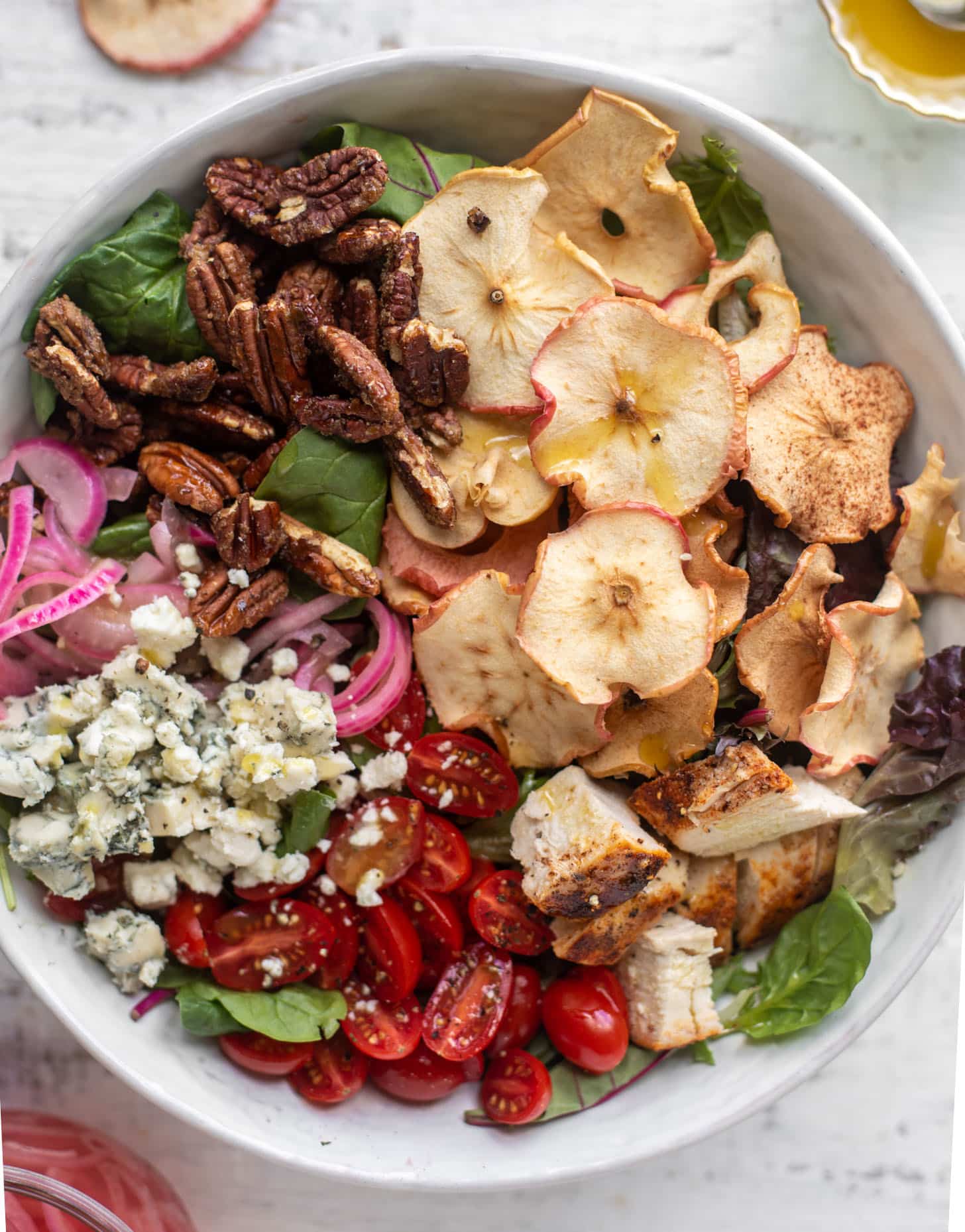 fuji apple chicken salad with champagne vinaigrette