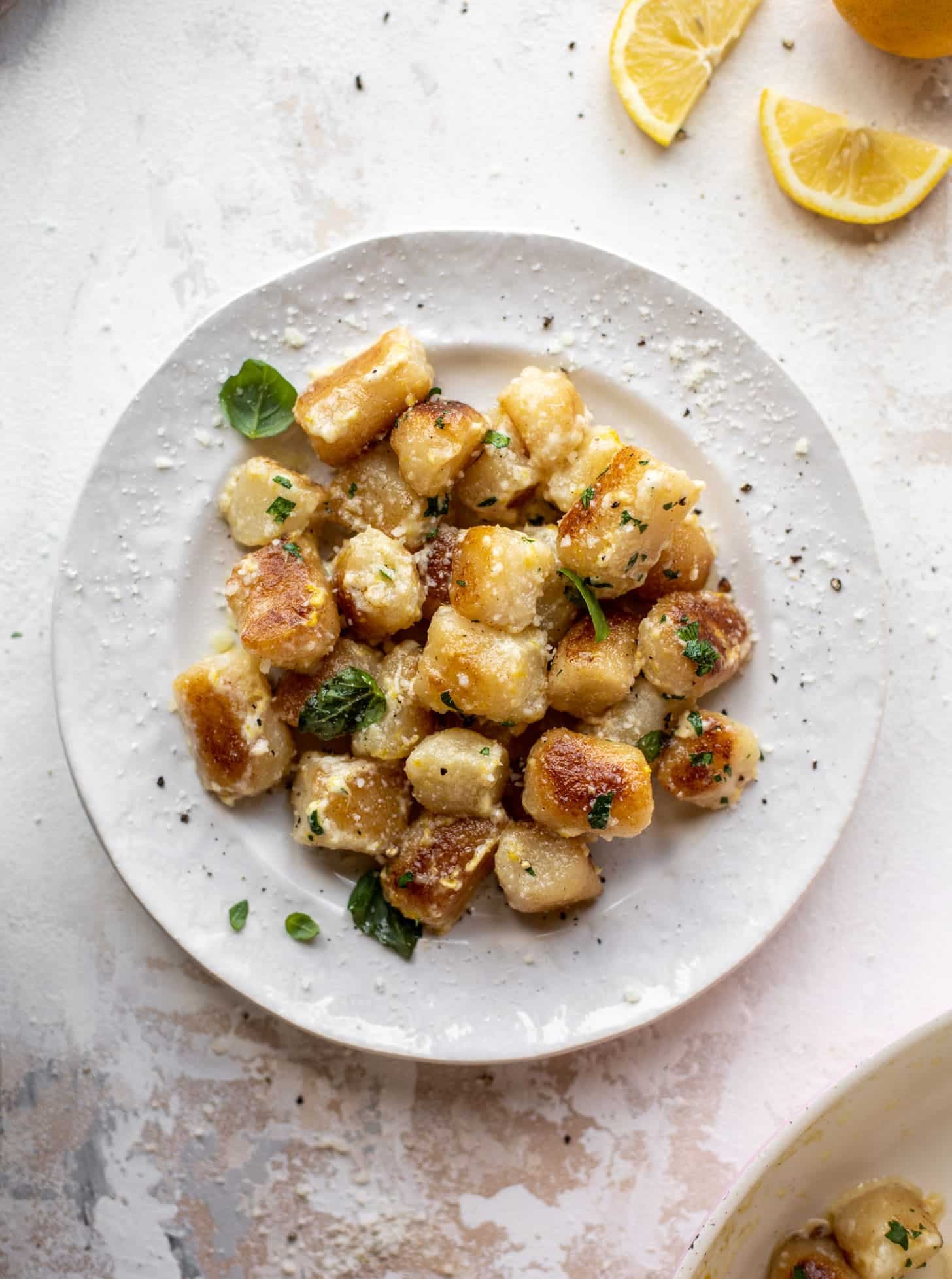 15 minute lemon parmesan cauliflower gnocchi